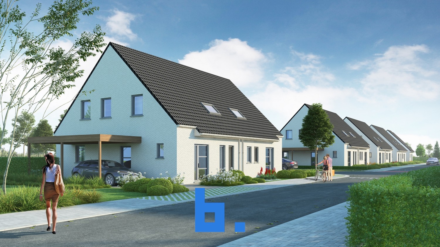STRAKKE KLASSIEKE WONINGEN IN EEN ENERGIEZUINIGE NIEUWE WOONBUURT